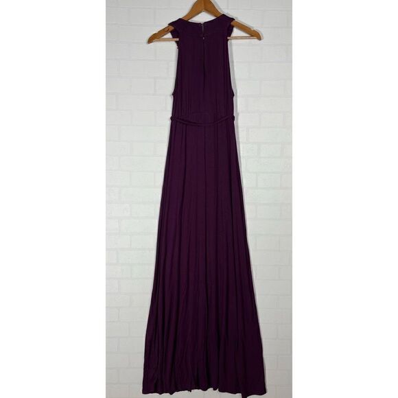 Motherhood Maternity Maxi Dress Size S Purple Beaded stretchy - Picture 2 of 14
